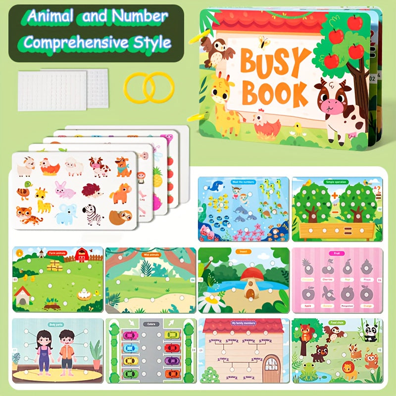 Colorful Interactive Busy Book for Kids - Educational Paperback