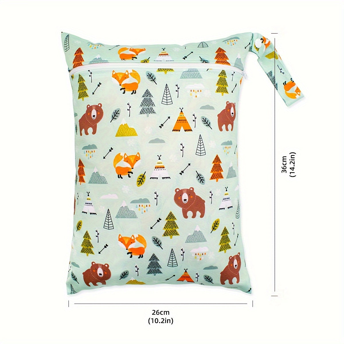 4pcs Wet Bags Reusable Zippered Pocket Cloth Diaper Wet Dry Bags