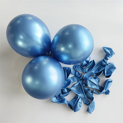 20pcs 10 Inch Metallic Balloon Chrome Latex with Ribbon for Birthday Engagement