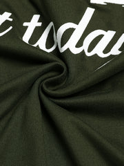  Slogan Print Cold Shoulder Loungewear Dress