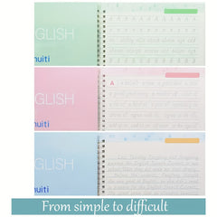 Hengshui Font English Practice Notebook for Middle School Students - Green Cover