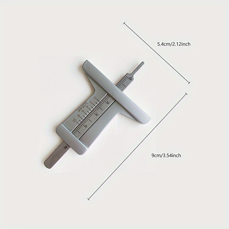 Tire Depth Gauge 0-50mm Stainless Steel Ruler with Safety Tread Pattern