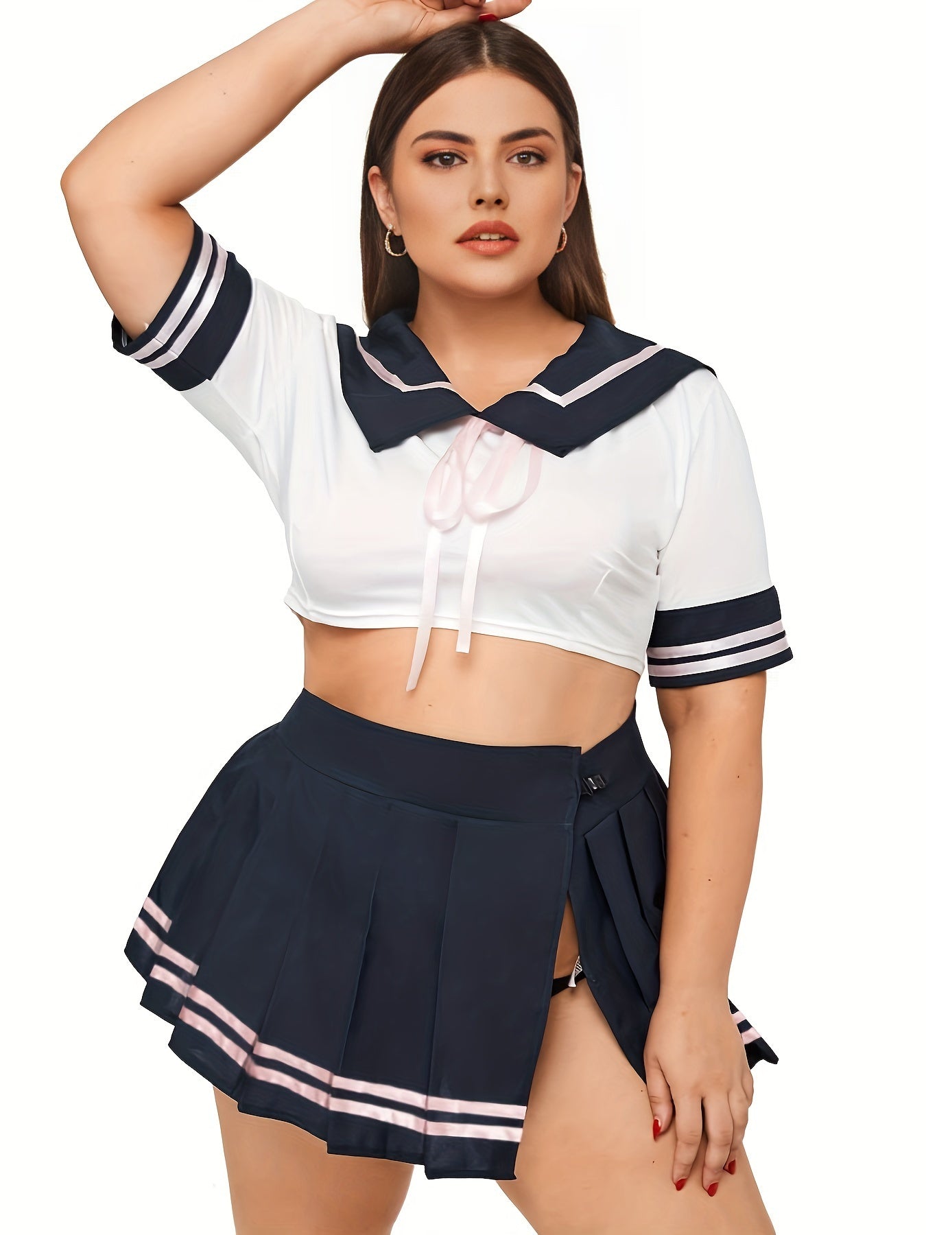  Preppy Cosplay Lingerie Set Sailor Costume 2pcs Set