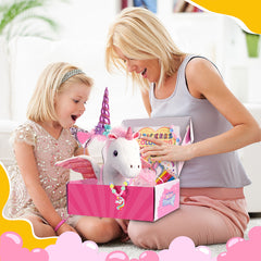Girls Stuffed Unicorn Plush Set Toys Age 3
