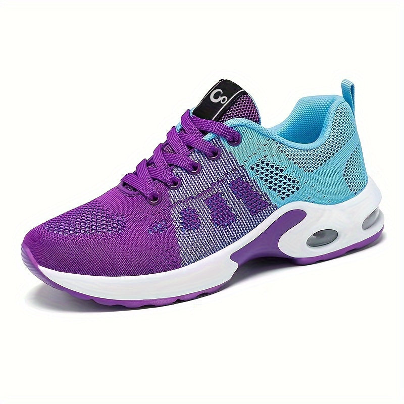 Ombre Air Cushion Shock Absorption Shoes Lightweight Mesh Breathable Sneakers