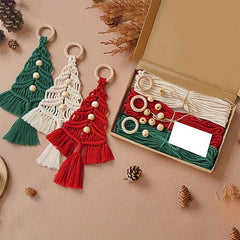 3pcs Christmas Tree Macrame Cords Kit DIY Arts And Crafts Decoration