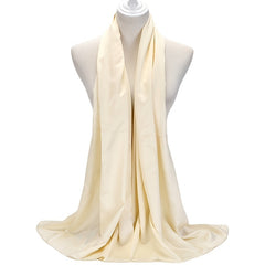 Solid Satin Scarf Silk Head Scarf Shawl Women Casual Windproof
