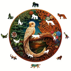 Animal Puzzle Star Moon Owl Wooden Puzzle - Perfect Gift for Adults