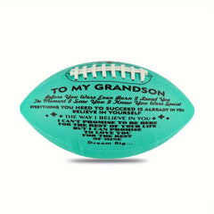 Engraved Football Size 9 Grandson Grandpa Grandma Christmas