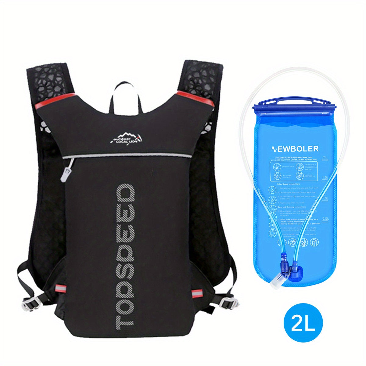 Hydration Backpack with Large Capacity & 500ml Bottle