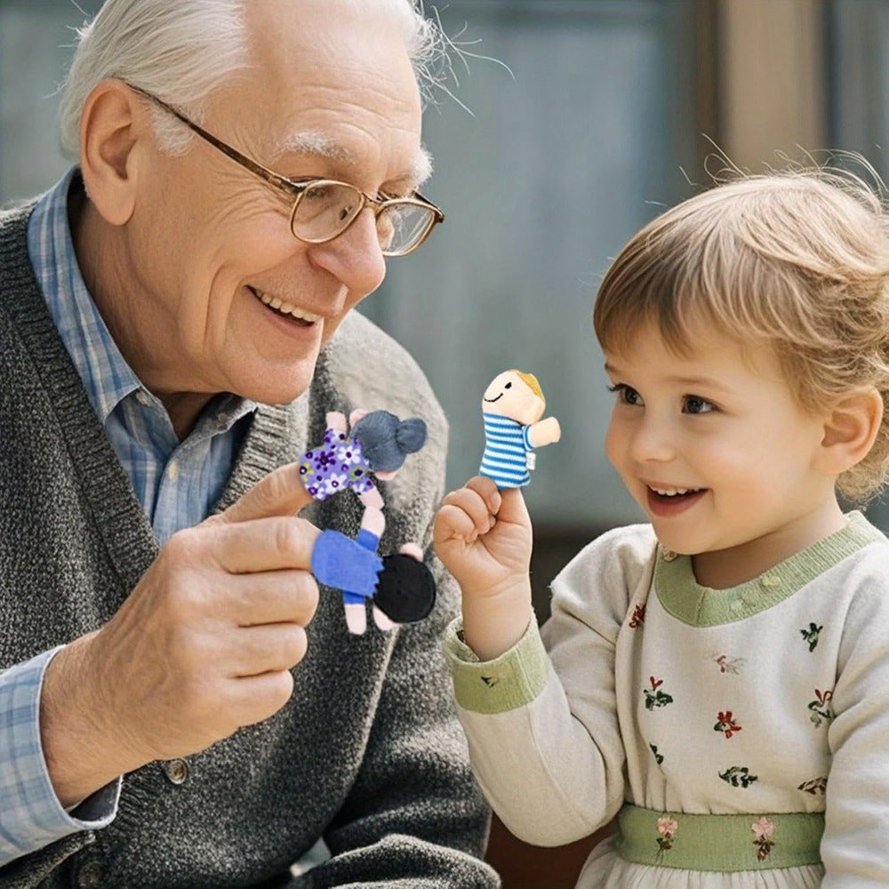 Family Finger Puppets Interactive Role Playing Toys