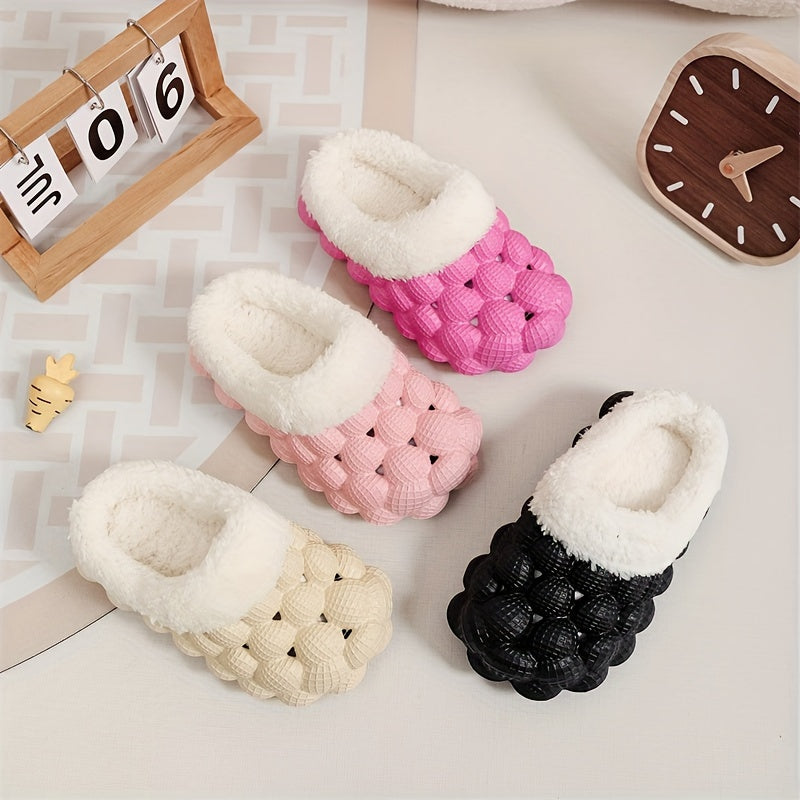 Girls Plus Fleece House Shoes - Non Slip Soft Bottom Walking Shoes