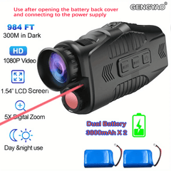1080P HD Monocular Night Vision Device with 5X Digital Zoom