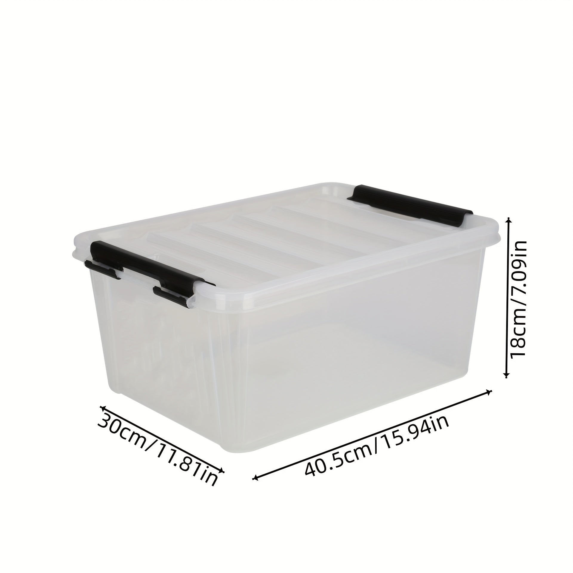 3pcs Storage Baskets with Locking Lid Large Handles for Clothes Blankets Toys