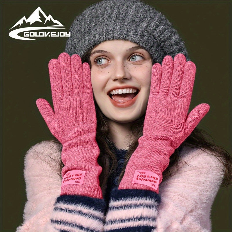 Winter Knitted Gloves for Men and Women, Warm Windproof Touch Screen Gloves