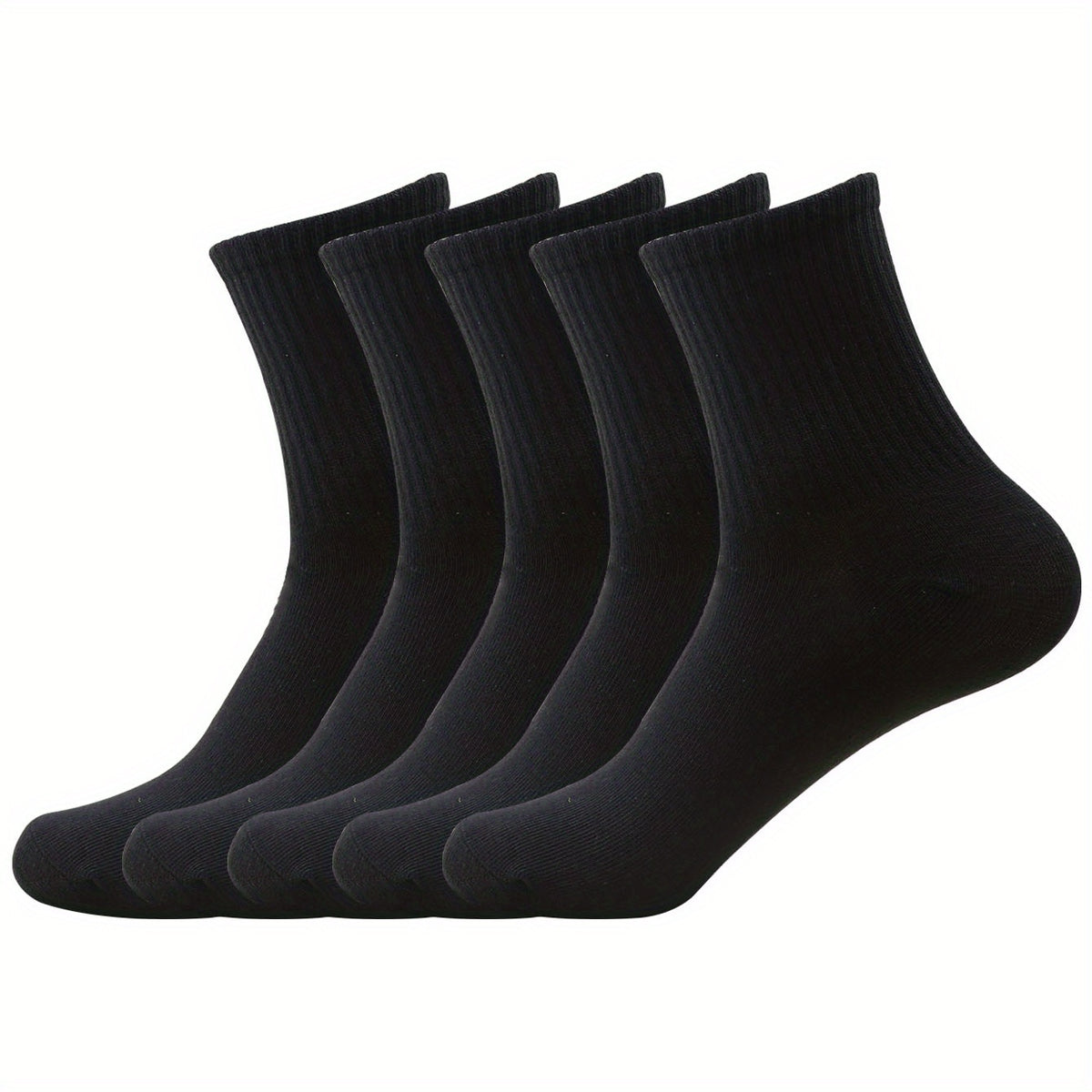 5 Pairs Crew Sports Socks Breathable Mid Tube Socks Women's Stockings