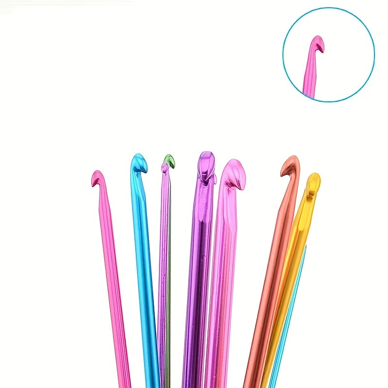 4pcs Hooded Aluminum Crochet Hooks Sweater Needles Knitting Tools