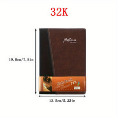 Leather Business Notebook 100 Pages Meeting Record Diary