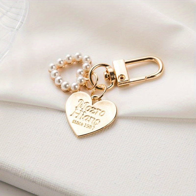 Ocean Style Keychain for Women Metal Love Bag Phone Car Key Pendant