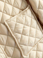 Quilted Jacket with Patched Pockets and Button Closure