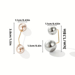 6pcs Set Faux Pearl Waist Pins Scarf Brooches for Women