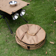 Portable Collapsible Rubbish Bin Zipper Lid Outdoor Camping Picnic