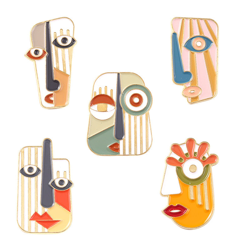 Men's Unique Face Pattern Zinc Alloy Pin
