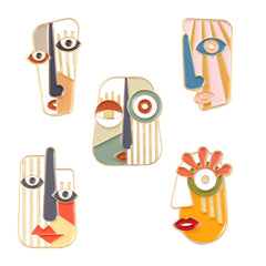 Men's Unique Face Pattern Zinc Alloy Pin