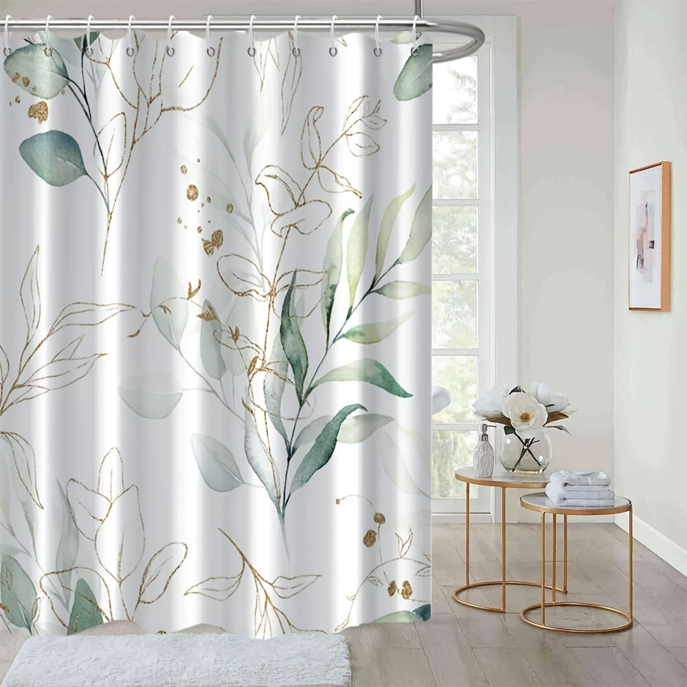 Wildflower Leaf Herbs Shower Curtain 71x71in