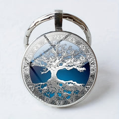1pc Zinc Alloy Life Tree Keychain Vintage Bag Purse Accessory