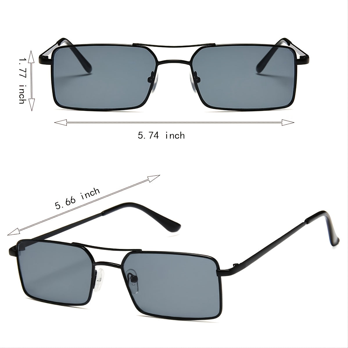 Small Frame Sunglasses Vintage Square Unisex Shades Men