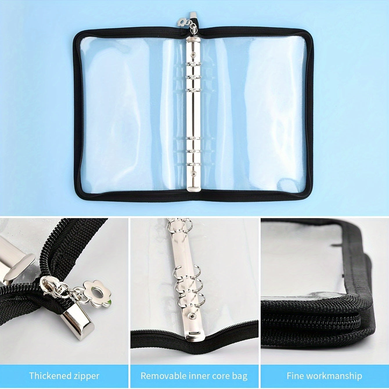 A5 Loose Leaf Binder w/ Zipper & Outer Shell