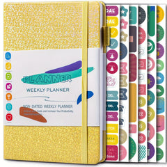 A5 Weekly Planner PU Leather Spiral Journal