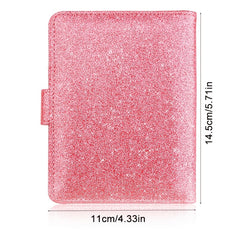 RFID Blocking Pink Bling Passport Holder Card Organizer Wallet