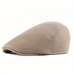 Men's Breathable Mesh Newsboy Cap for Driving