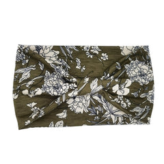 Boho Wide Knot Hair Scarf Floral Printed Headband