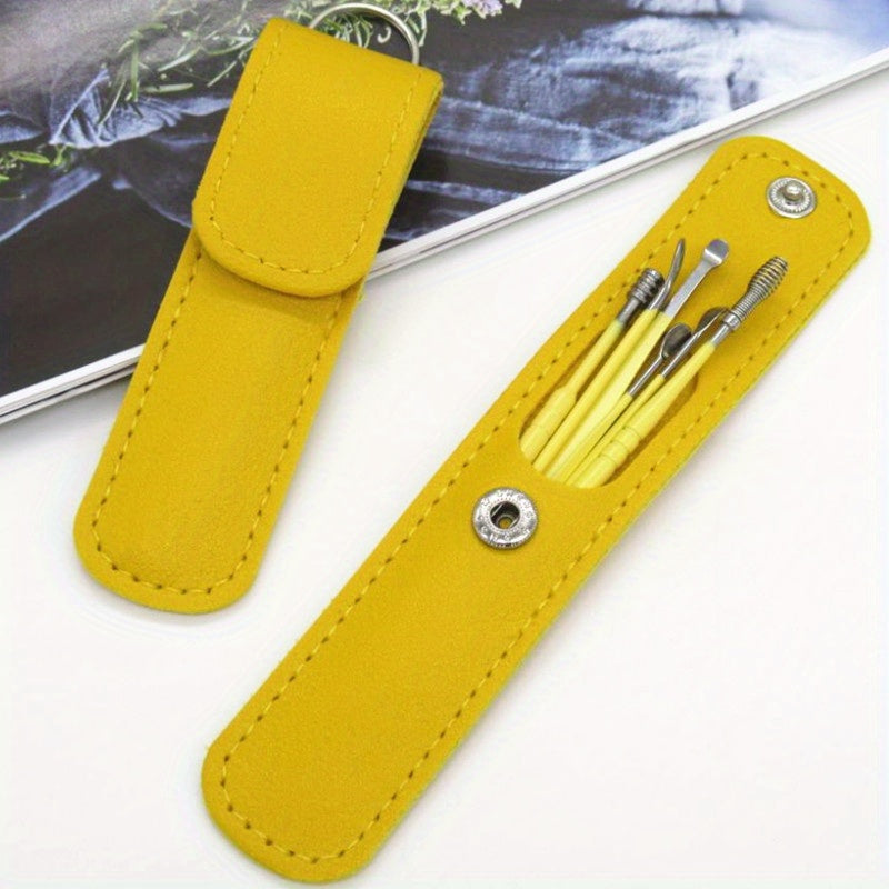 Stainless Steel Ear Pick Set Ear Wax Removal Kit with Portable Bag