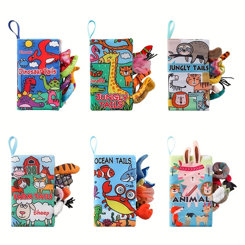 Baby Toddler Toys Tail Cloth Book Tear resistant Baby Cloth Book