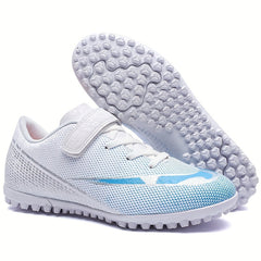 Boy's Turf Football Boots Hook Loop Fastener TF Soccer Cleats