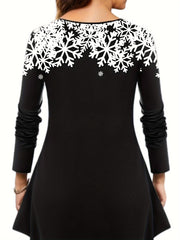  Christmas Snowman & Snowflake Tunic Top & Leggings
