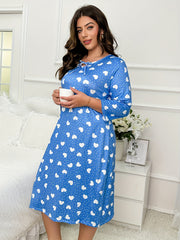  Heart & Polka Dot Print Sleep Dress