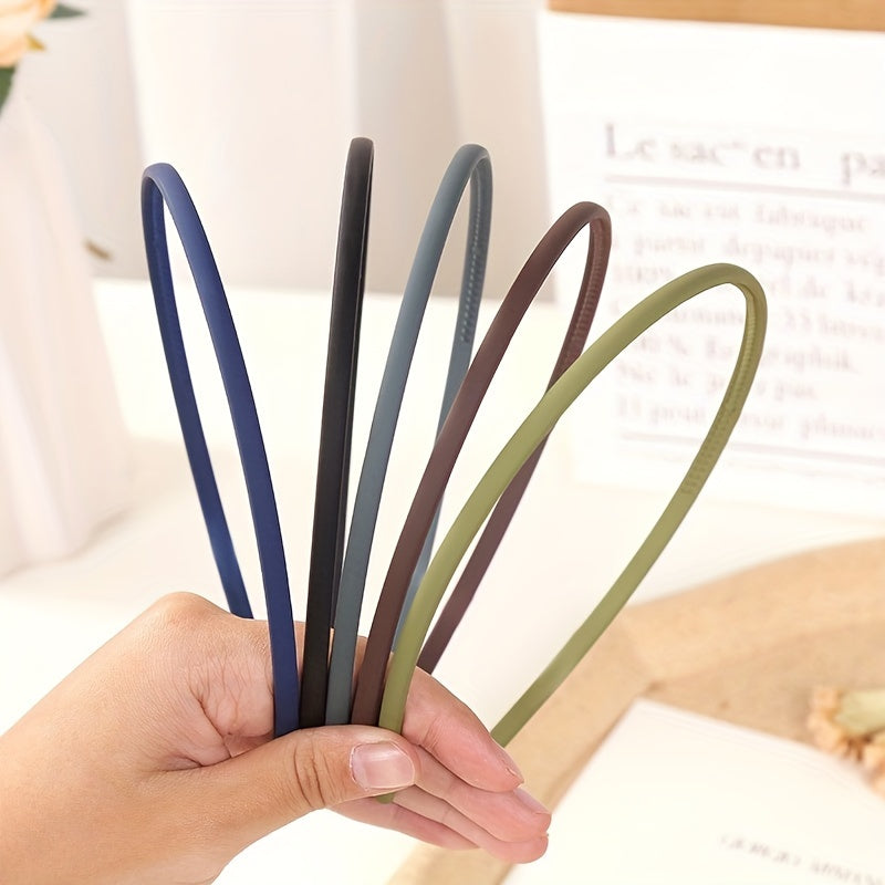 10pcs Teethed Head Hoop Matte Solid Headband Hair Band Hair Accessories