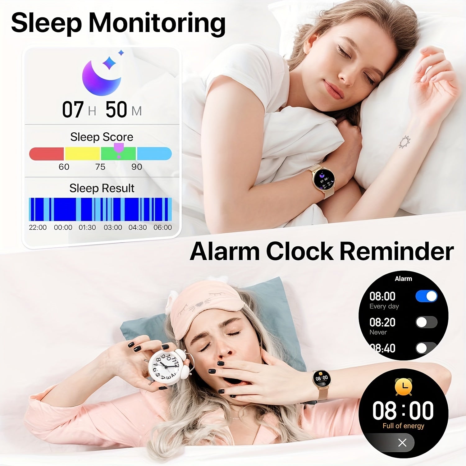 Women's Calling Smartwatch 3 Round Smartwatch with 100 Sports Modes