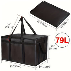 1pc Soft Cooler Bag Keeps Food Hot & Cold For Hours Lightweight & Sturdy Zipper