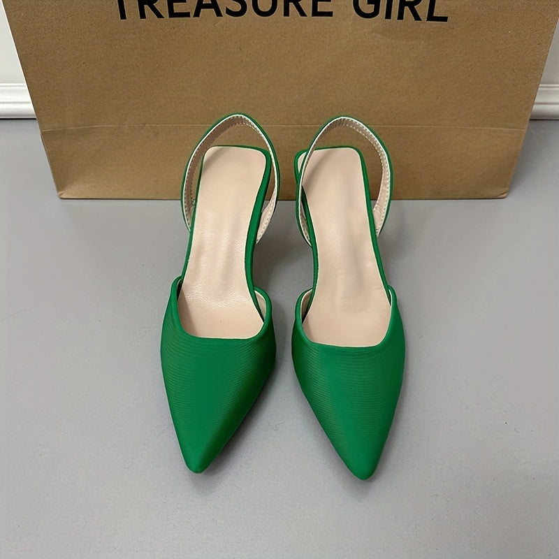 Women's Slingback Stiletto Heels Ankle Strap Sandals Dress Shoes