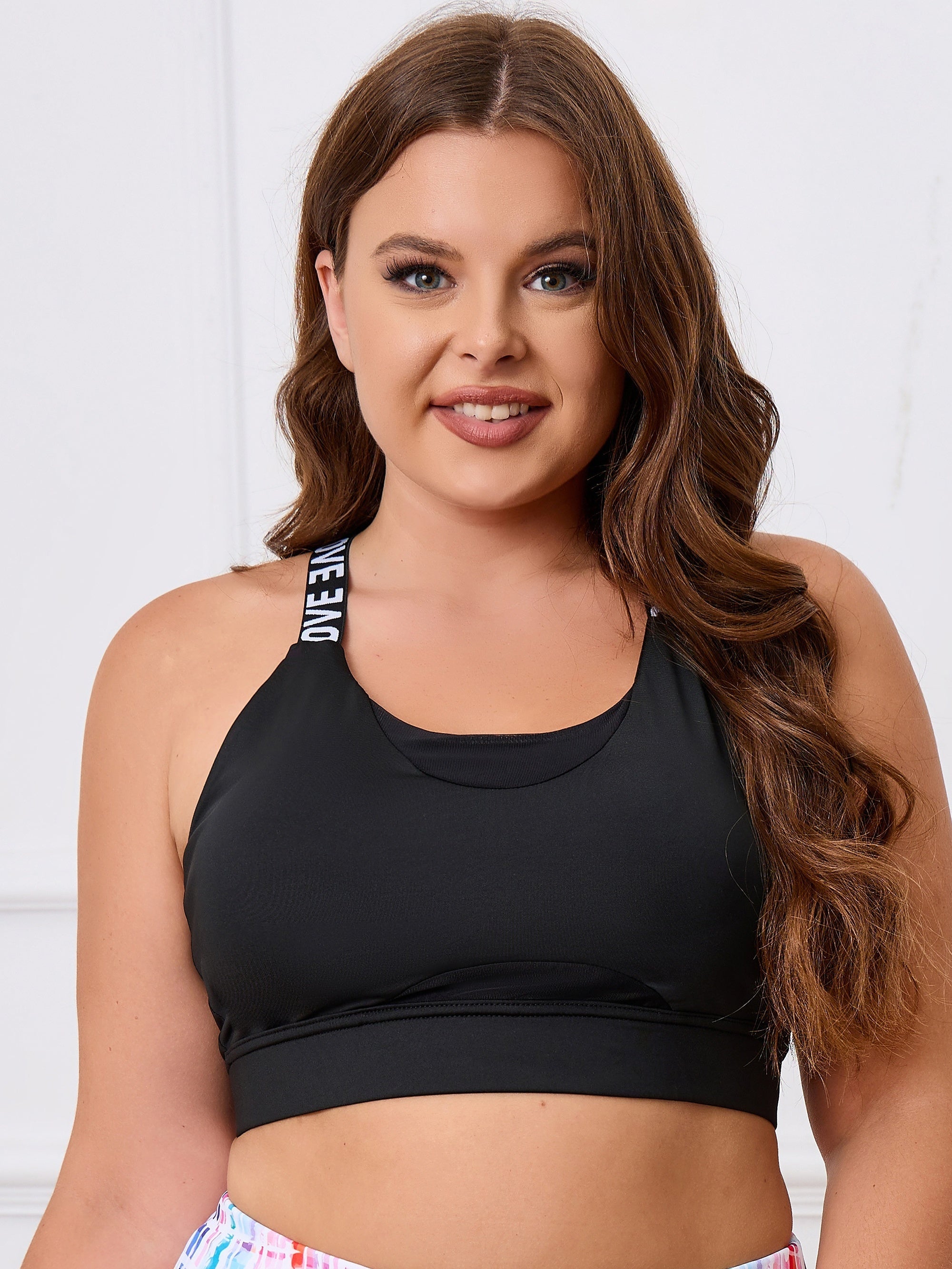  Sports Bra Women's Plus Criss Cross Active Yoga Bra