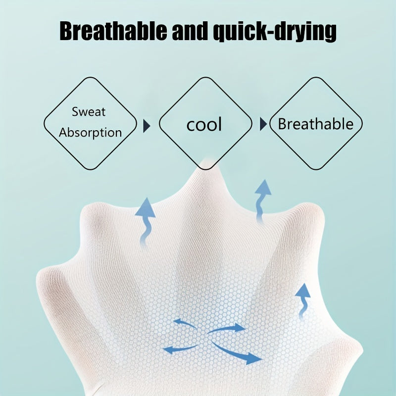 Ice Silk Sleeves Sunproof Elastic UV Protection Thin Breathable Solid Sleeves