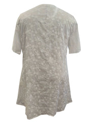 Floral Embroidered Short Sleeve Dress