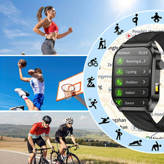 2-in-1 Smartwatch 1.2" Touch Screen LED Flashlight Music Control