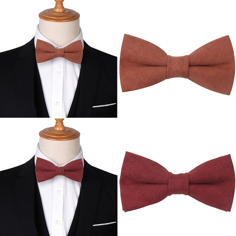 Soft Fuzzy Solid Bow Tie for Women - Classic Shirt Bows for Adults & Kids